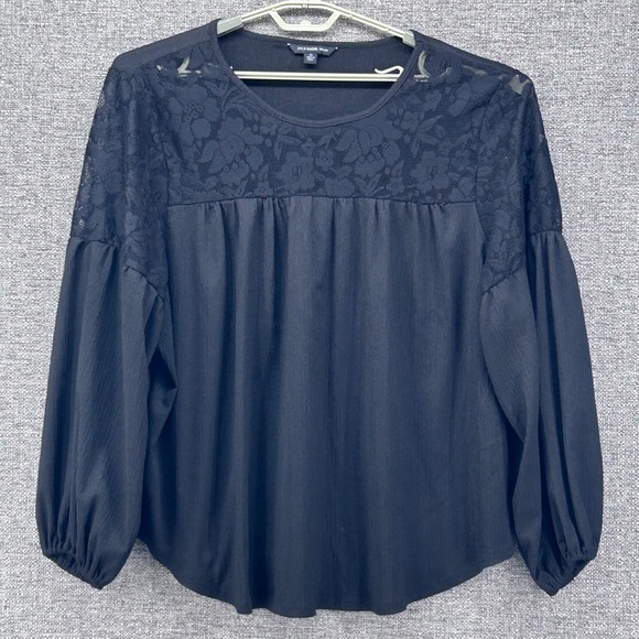 Zac And Rachel Womens‎ Blouse 3x Whimsigoth Black Lace Lightweight Flowy Balloon - Picture 1 of 11